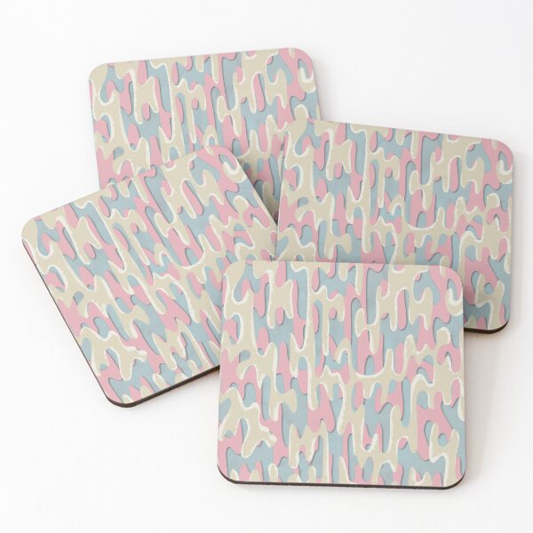 Item preview, Dripping colors in blue pink and beige designed and sold by InNominePatterns.