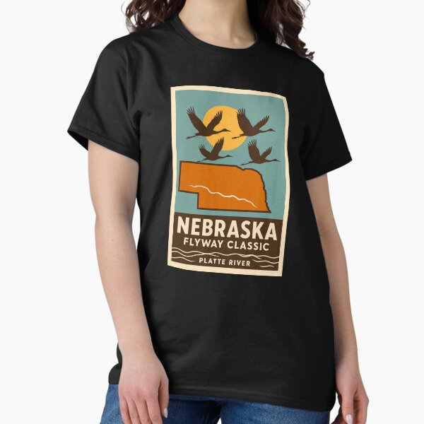Item preview, Platte River Crane Travel Poster designed and sold by 283Designs.