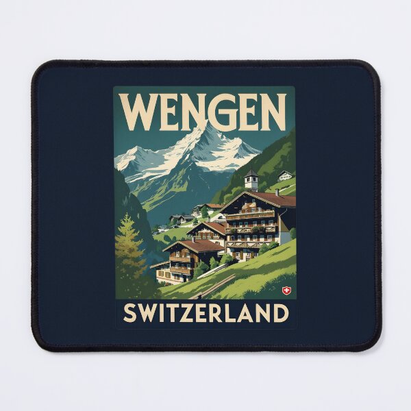 Item preview, A Vintage Illustration of Wengen - Switzerland designed and sold by GoodOldVintage.