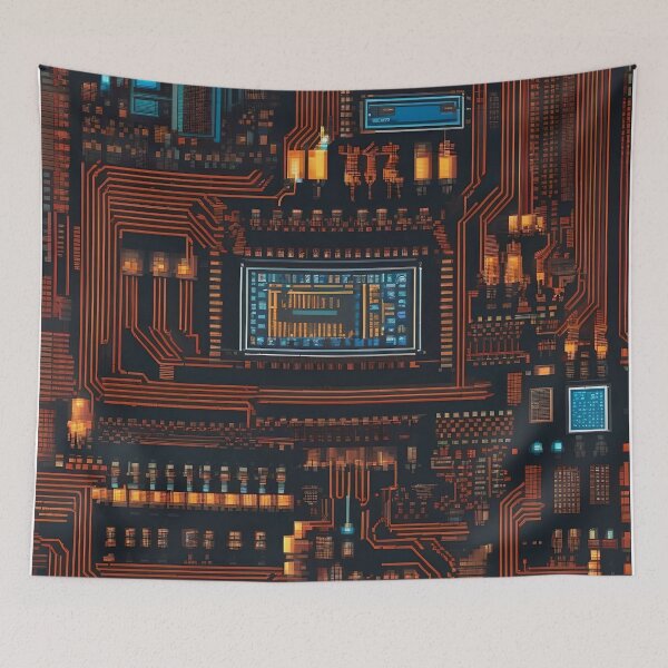Item preview, Circuit Board Abstract Art designed and sold by Esterlane.