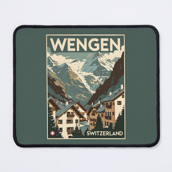 Item preview, A Vintage Illustration of Wengen - Switzerland designed and sold by GoodOldVintage.