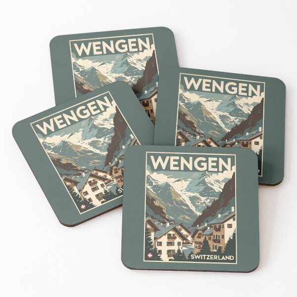 Item preview, A Vintage Illustration of Wengen - Switzerland designed and sold by GoodOldVintage.