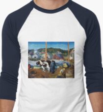 George Bellows Ox Team, Wharf at Matinicus Men's Baseball ¾ T-Shirt