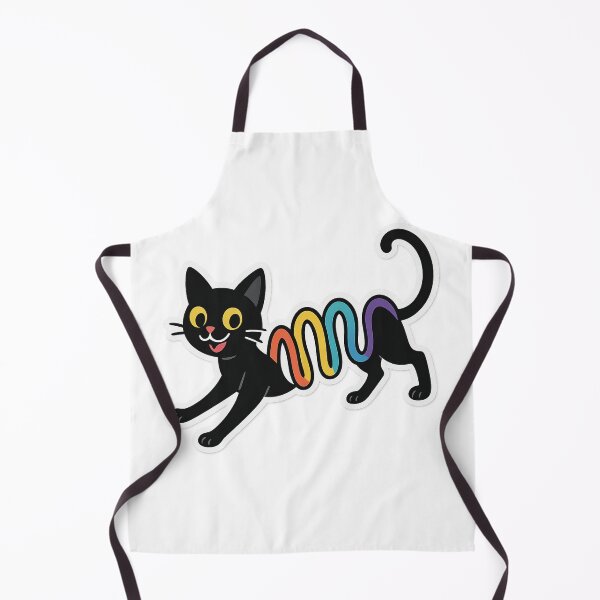 Item preview, Slinky Cat Sticker – Wavy Rainbow Spring Body Cartoon designed and sold by Wandertrace.