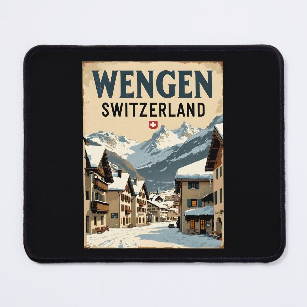 Item preview, A Vintage Illustration of Wengen - Switzerland designed and sold by GoodOldVintage.