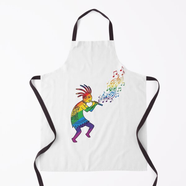 Item preview, Ancient Vibes: Rainbow Music Kokopelli Sticker & Apparel Design designed and sold by asliberry.