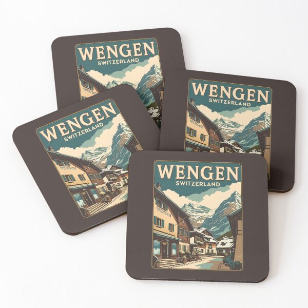 Item preview, A Vintage Illustration of Wengen - Switzerland designed and sold by GoodOldVintage.