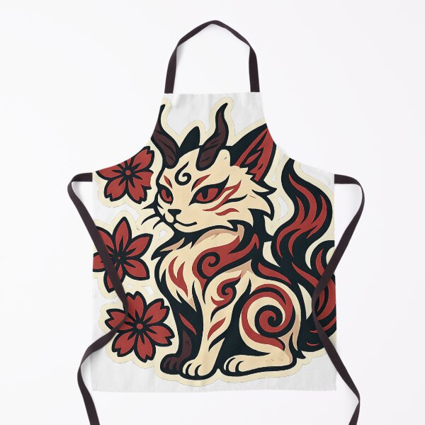 Item preview, Red & Black Mythical Cat designed and sold by Anime and 90s Style.