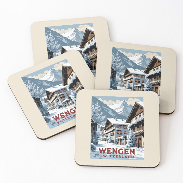 Item preview, A Vintage Illustration of Wengen - Switzerland designed and sold by GoodOldVintage.