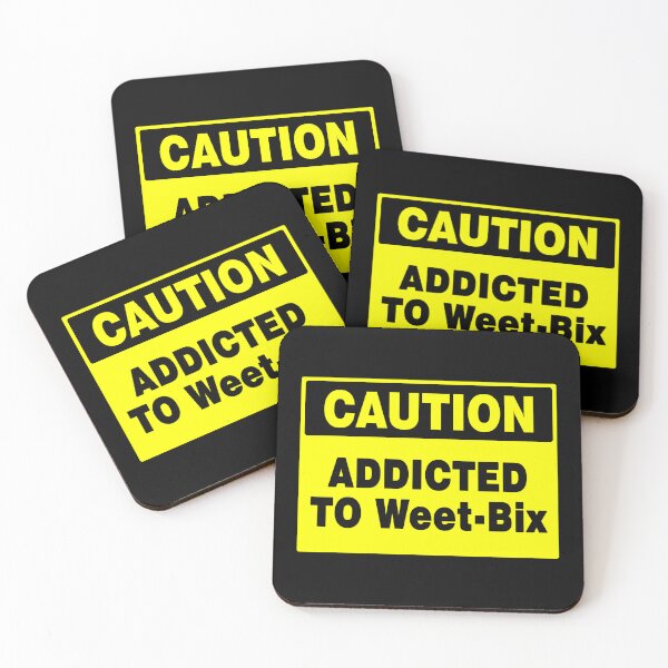 Item preview, Caution Addicted To Weet-Bix, Yellow Novelty Sign, Quotes, Cereal  designed and sold by AASparksDesigns.