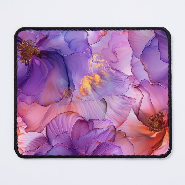 Item preview, Lilac And Blue Alcohol Ink Floral Abstract Designs designed and sold by DEC02.