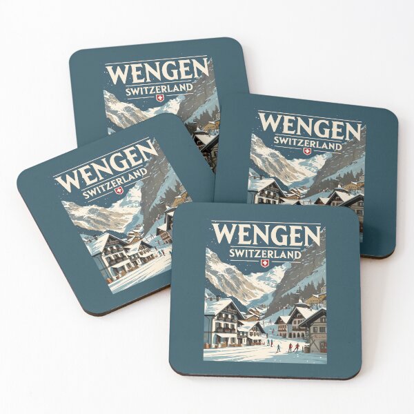 Item preview, A Vintage Illustration of Wengen - Switzerland designed and sold by GoodOldVintage.