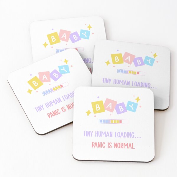 Item preview, Tiny Human Loading Panic is Normal | Funny Pregnancy Congratulations Card designed and sold by PRINYOS.