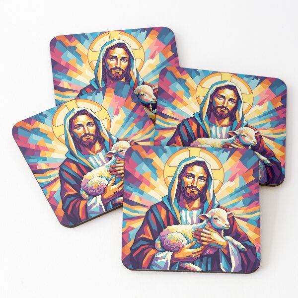 Item preview, Jesus portrait painting. Modern christian wall canvas art designed and sold by Printeronomy.