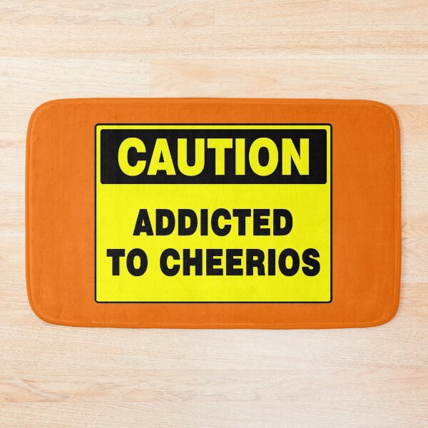 Item preview, Caution Addicted To Cheerios, Yellow Novelty Sign, Cereal, Quotes  designed and sold by AASparksDesigns.