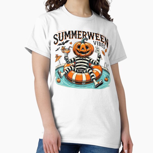 Item preview, Summerween Vibes Spooky Summer Pumpkin designed and sold by ArtFromBeyond.