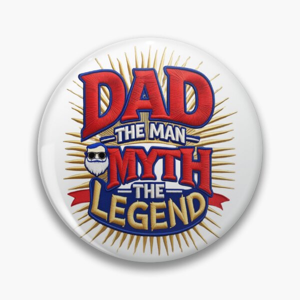 Item preview, DAD  The Man The Myth The Legend Embroidered Patch Design designed and sold by ArtDesignTp.