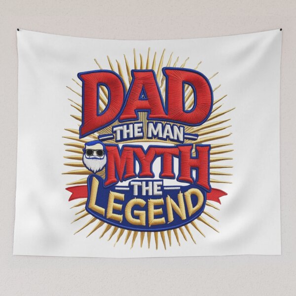 Item preview, DAD The Man The Myth The Legend Embroidered Patch Design designed and sold by ArtDesignTp.