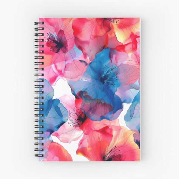 Item preview, Pink And Blue Abstract Floral In Alcohol Ink designed and sold by DEC02.