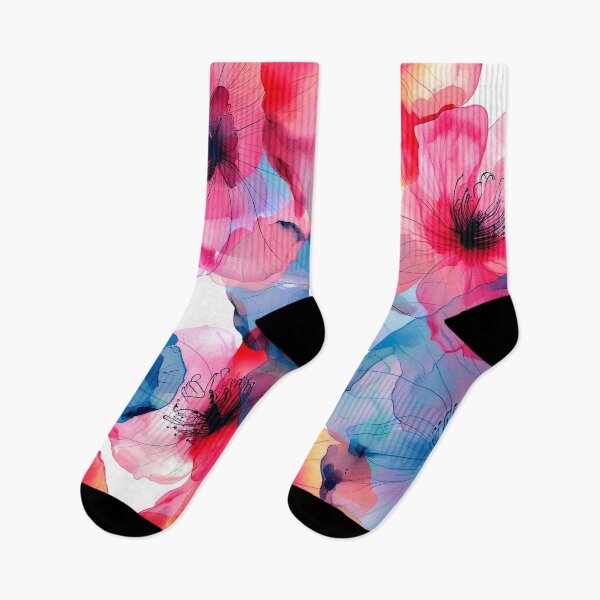 Item preview, Pink And Blue Abstract Floral In Alcohol Ink designed and sold by DEC02.