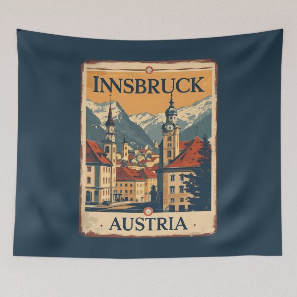 Item preview, A Vintage Travel Illustration of Innsbruck - Austria  designed and sold by GoodOldVintage.