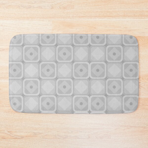 Item preview, Retro Geometric Art Squares Diamonds Light Gray designed and sold by thepixelgarden.