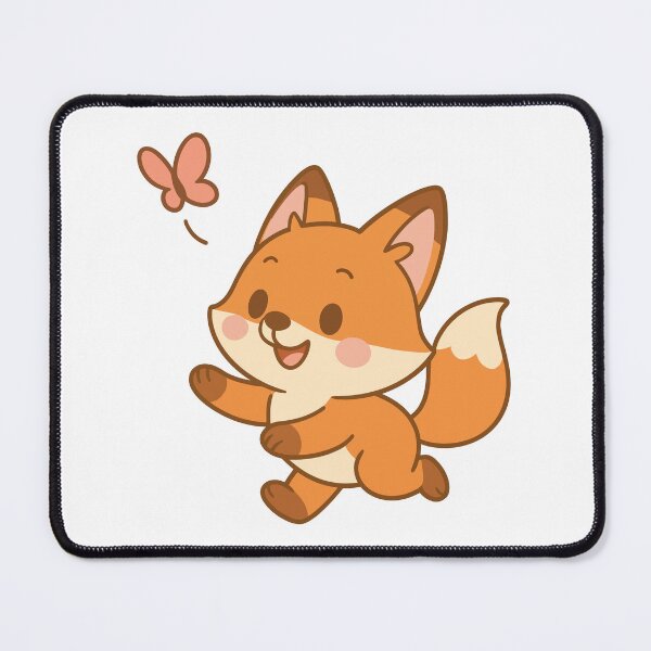 Item preview, Baby fox chases a butterfly designed and sold by TheNewPixel.