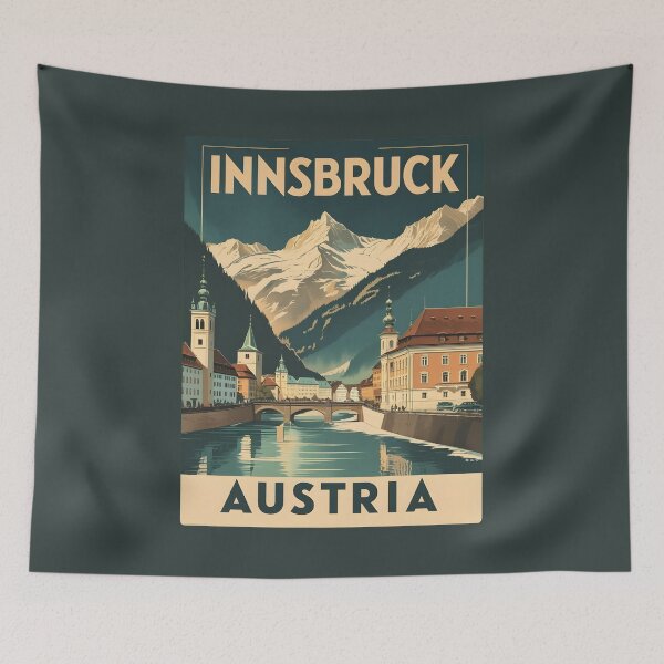 Item preview, A Vintage Travel Illustration of Innsbruck - Austria  designed and sold by GoodOldVintage.