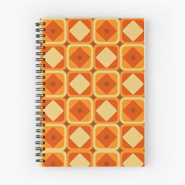 Item preview, Retro Geometric Art Squares Diamonds Orange designed and sold by thepixelgarden.