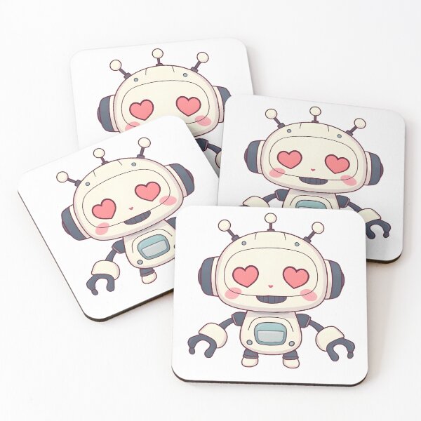 Item preview, Blushing Lovebot designed and sold by KaviPatterns.