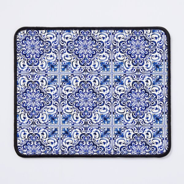 Item preview, Indigo Azulejo Blue Portuguese Mandala Tiles Pattern – Elegant Mediterranean Vintage Design designed and sold by PRINYOS.