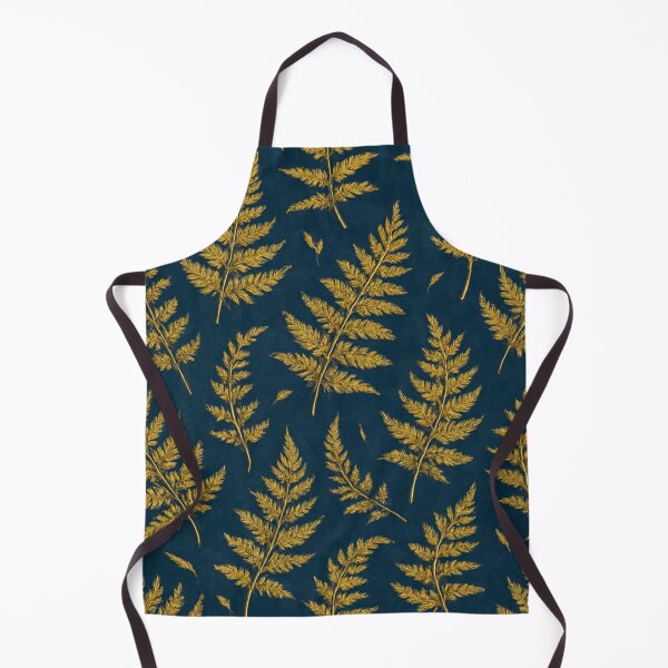 Artikelvorschau, Golden Ferns on Midnight Blue – Seamless Pattern entworfen und verkauft von Neonyx2020.