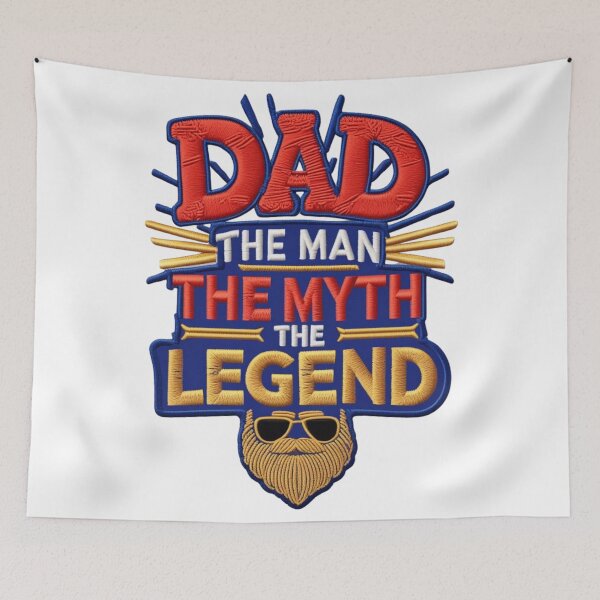 Item preview, DAD The Man The Myth The Legend  Funny Father's Day Embroidered Design designed and sold by ArtDesignTp.