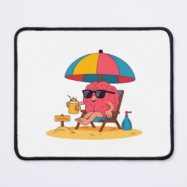 Item preview, “Relaxed Brain Enjoying Beach Vacation” designed and sold by R123Hayat.