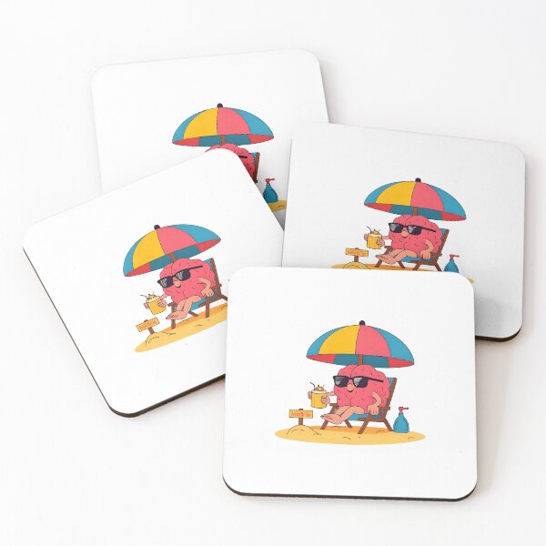 Item preview, “Relaxed Brain Enjoying Beach Vacation” designed and sold by R123Hayat.