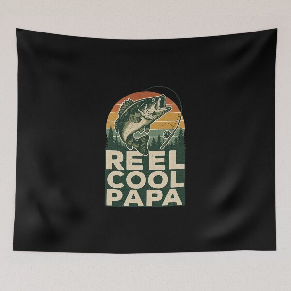 Item preview, Reel Cool Papa Fishing Retro Sunset Outdoor designed and sold by Alex Songs.