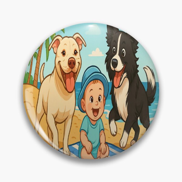 Item preview, Baby’s First Beach Day with Dogs designed and sold by Moshop08.