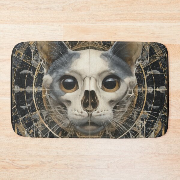 Item preview, Skeletal Cat With Sacred Geometry designed and sold by Shannon Hilson.