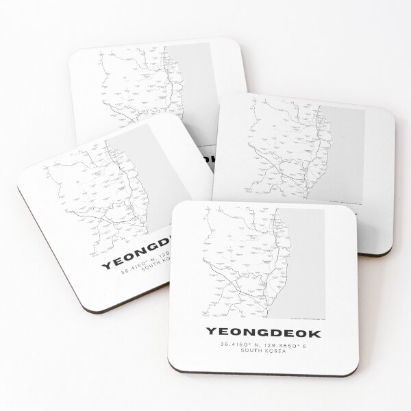 Item preview, Minimalist Yeongdeok Map – Korean Snow Crab Coastline in Line Art designed and sold by RM-Journey.