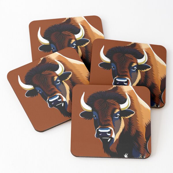 Item preview, Bison Profile Rustic Vector designed and sold by CTM ArtStudio.