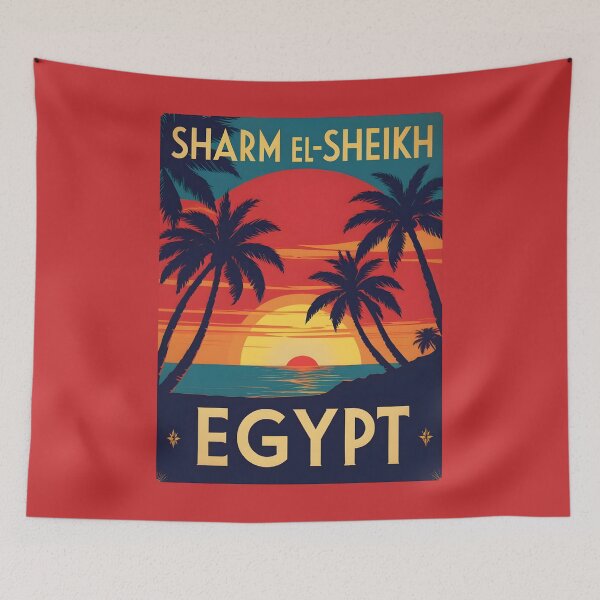 Item preview, A Vintage Travel Illustration of Sharm El-Sheikh - Egypt designed and sold by GoodOldVintage.