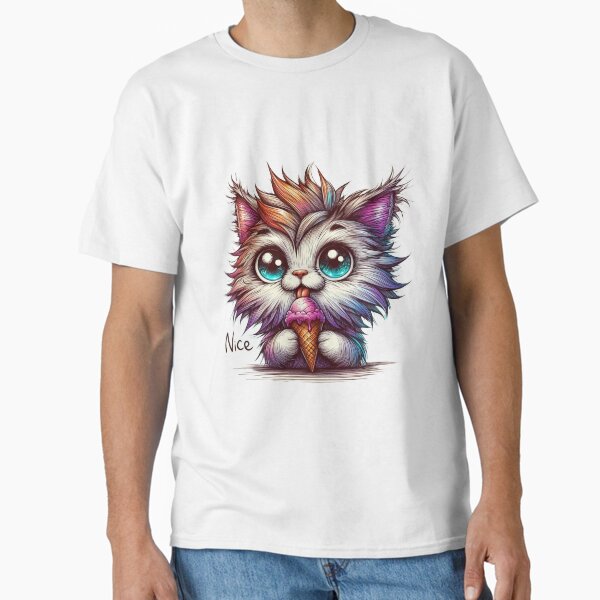 Item preview, Süßes Eiskätzchen – Chibi-Katzenillustration mit großen Augen designed and sold by Closeddog.