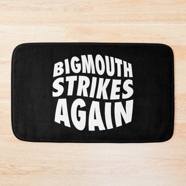 Item preview, Bigmouth Strikes Again – Bold Minimalist Lettering (White) designed and sold by didijuca.