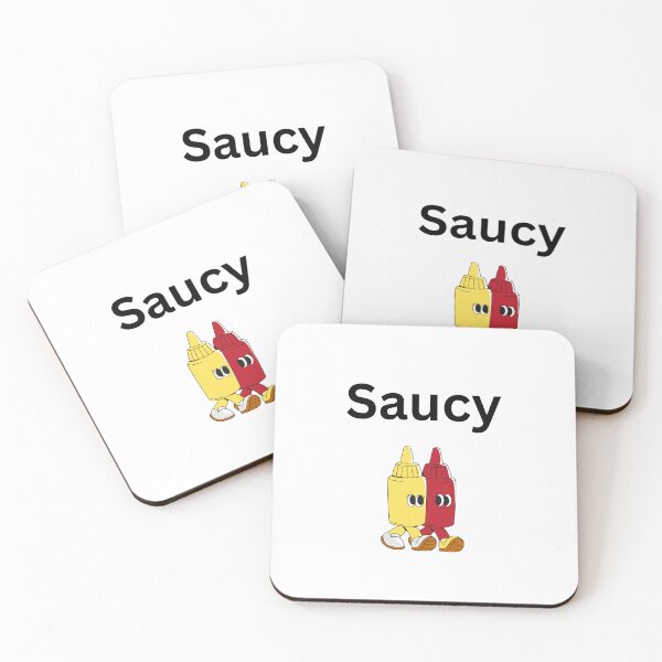 Item preview, Condiment Cartoon Couple with Saucy wording designed and sold by PeacePassionCoffee.
