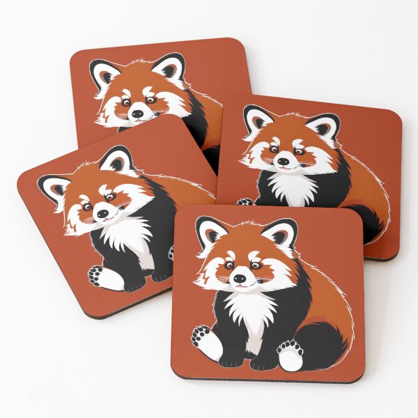 Item preview, Red Panda Sitting Cute Art designed and sold by CTM ArtStudio.
