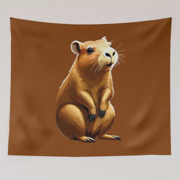 Item preview, Relaxed Capybara Illustration designed and sold by CTM ArtStudio.