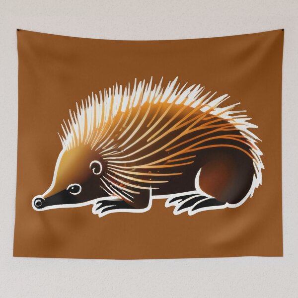 Item preview, Resting Echidna Line Art designed and sold by CTM ArtStudio.