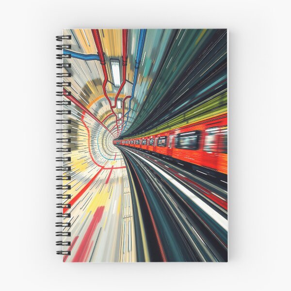 Item preview, Speeding Though: A London Subway Train designed and sold by Andy Gambino Art.