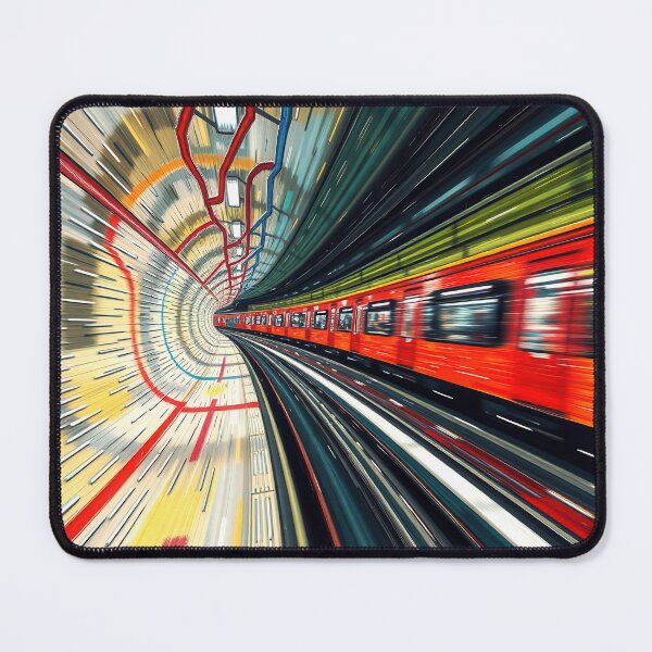 Item preview, Speeding Though: A London Subway Train designed and sold by Andy Gambino Art.