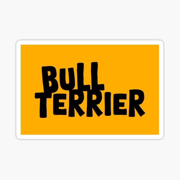 Bull Terrier Black And Yellow | Gift For Bull Terrier Lovers, Bull Terrier Moms, Bull Terrier Dads & Bull Terrier Owners Sticker